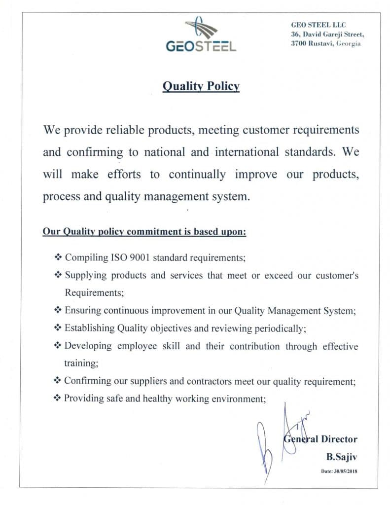 Quality Policy